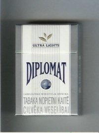 Diplomat Ultra Lights cigarettes hard box