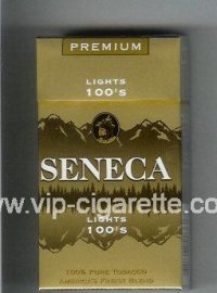 Seneca Lights 100s cigarettes hard box