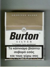 Burton Silver cigarettes American Blend Greece Germany