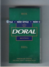 Doral Premium Taste Guaranteed Menthol 100s cigarettes hard box Doral Premium Taste Guaranteed Menthol 100s cigarettes hard box