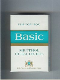 Basic Menthol Ultra Lights cigarettes hard box
