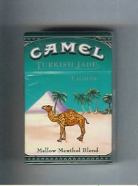 Camel Turkish Jade Mellow Menthol Blend Lights cigarettes hard box