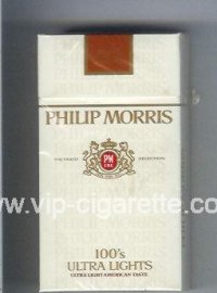 Philip Morris 100s Ultra Lights Ultra Light American Taste cigarettes hard box