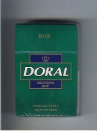 Doral Premium Taste Guaranteed Menthol cigarettes hard box
