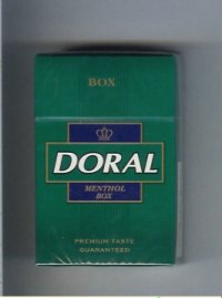 Doral Premium Taste Guaranteed Menthol cigarettes hard box Doral Premium Taste Guaranteed Menthol cigarettes hard box