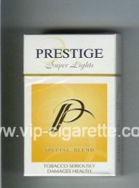 P Prestige Super Lights Special Blend cigarettes hard box