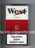 West 'R' 100s Red American Blend cigarettes hard box West 'R' 100s Red American Blend cigarettes hard box