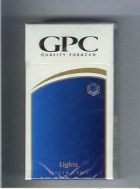 GPC Quality Tabacco Lights Filter 100s Cigarettes hard box