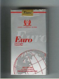 Euro Ultra Lights Virginia Filter 100s cigarettes soft box