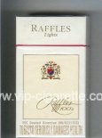 Raffles Lights 100s white cigarettes hard box