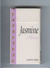 Jasmine Slims Lights 100s cigarettes hard box