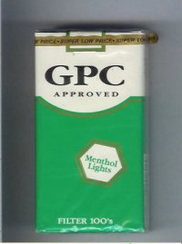 GPC Approved Menthol Lights Filter 100s Cigarettes soft box
