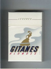Gitanes Blondes Legeres white and grey cigarettes hard box