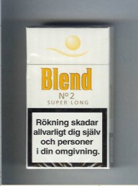 Blend No.2 super long cigarettes Sweden