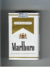 Marlboro white and gold cigarettes soft box