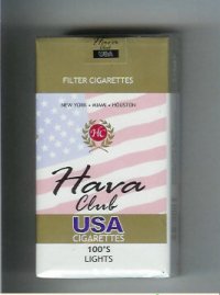 Hava Club USA cigarettes 100s Lights soft box