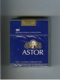 Astor short Waldorf Astoria International cigarettes American Blend Full Flavor