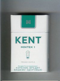 Kent USA Blend Mintek 1 Premium Lights 8 cigarettes hard box