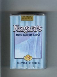 Niagara's Ultra Lights cigarettes soft box