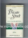 Private Stock Full Flavor Menthol 100s cigarettes soft box Private Stock Full Flavor Menthol 100s cigarettes soft box