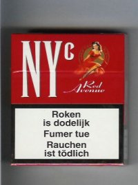 NYC Red Avenue American Blend 25 cigarettes hard box