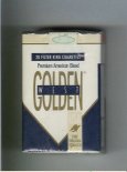 Golden West Premium American Blend USA white and blue cigarettes soft box Golden West Premium American Blend USA white and blue cigarettes soft box