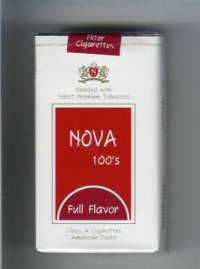 Nova 100s Full Flavor cigarettes soft box