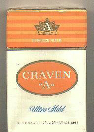 Craven A Ultra Mild cigarettes