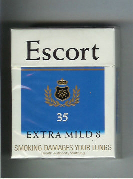 Escort Extra Mild 8 35s cigarettes hard box