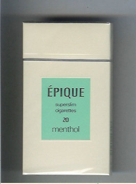 Epique Menthol 100s cigarettes hard box