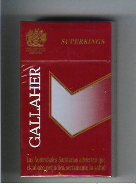 Gallaher SuperKings 100s cigarettes hard box