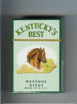 Kentucky\'s Best Menthol Kings cigarettes hard box