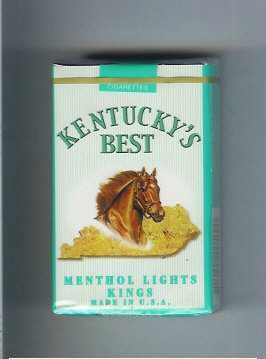 Kentucky\'s Best Menthol Lights Kings cigarettes soft box