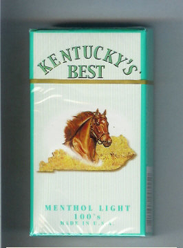 Kentucky\'s Best Menthol Light 100s cigarettes hard box