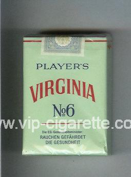 Player\'s Virginia No 6 cigarettes soft box