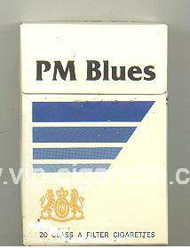 PM Blues cigarettes hard box