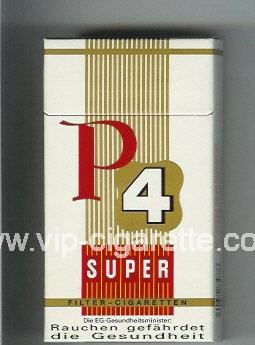P4 Super 100s cigarettes hard box