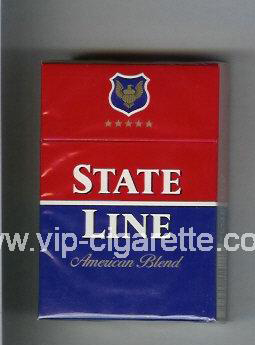 State Line American Blend cigarettes hard box
