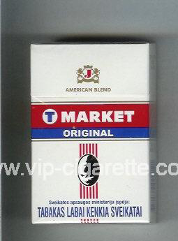 T Market Original American Blend cigarettes hard box