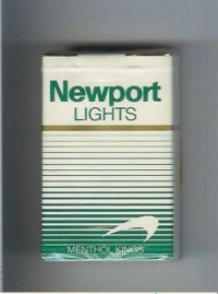 Newport Lights Menthol white and green cigarettes soft box  Newport Lights Menthol white and green cigarettes soft box