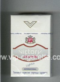 Victory Super Lights International cigarettes hard box  Victory Super Lights International cigarettes hard box