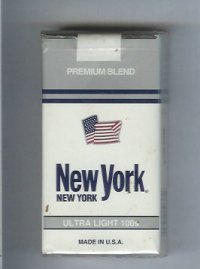 New York Premium Blend Ultra Light 100s cigarettes soft box  New York Premium Blend Ultra Light 100s cigarettes soft box