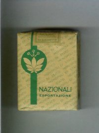 Nazionali Esportazione grey and green cigarettes soft box  Nazionali Esportazione grey and green cigarettes soft box