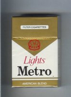 Metro American Blend Lights cigarettes hard box