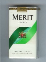 Merit Lights Menthol 100s cigarettes soft box