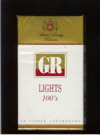 GR Selected Quality Tobaccos Lights 100s white and gold cigarettes hard box