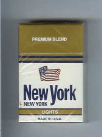 New York Premium Blend Lights cigarettes hard box  New York Premium Blend Lights cigarettes hard box
