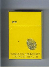 B&H Mellow Blend cigarettes Benson and Hedges yellow