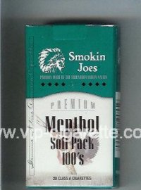 Smokin Joes Premium Menthol Soft Pack 100s cigarettes soft box