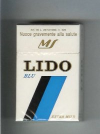 Lido Blu Extra Mild cigarettes hard box